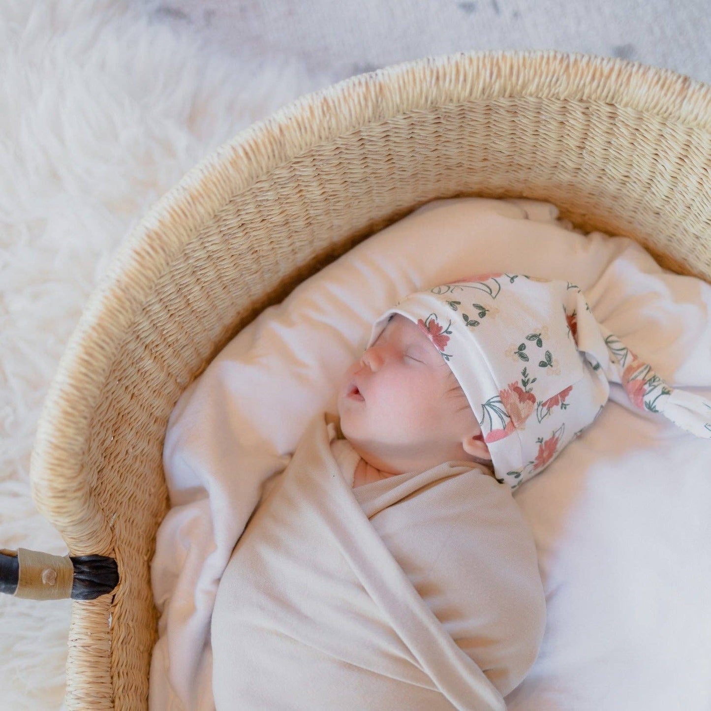 "NEW" BEANIE HAT - ESTELLE (FLORAL) 0-3 MONTHS