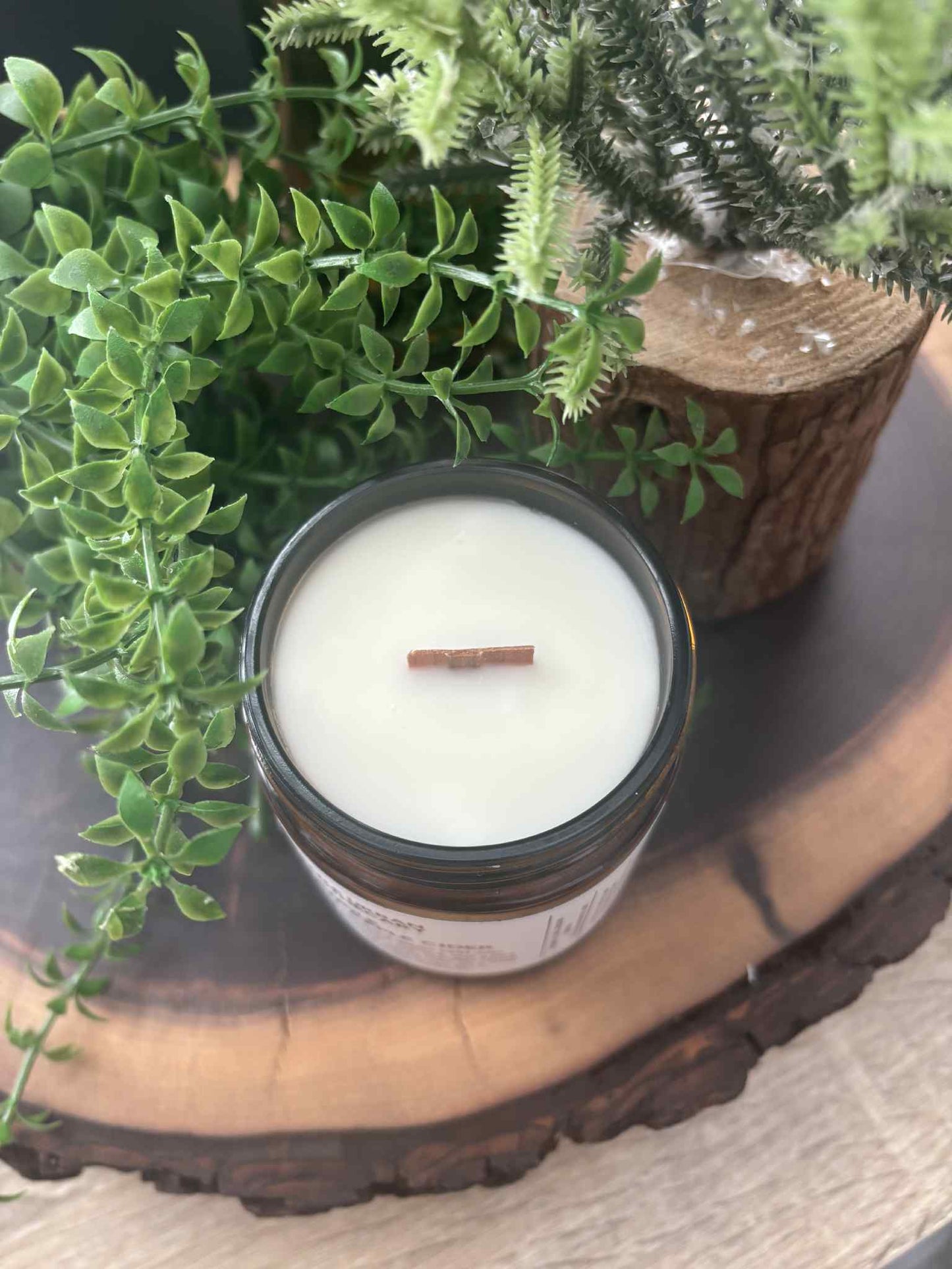 "NEW" CANDLE - SOY - HOT APPLE CIDER - WOODEN WICK