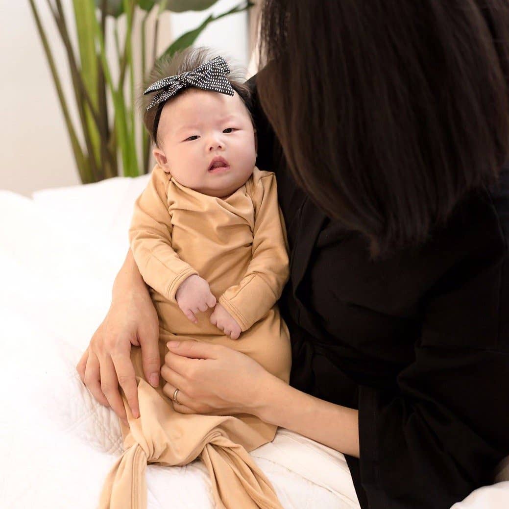 "NEW" BABY GOWN - ICED COFFEE - 0-3 Months