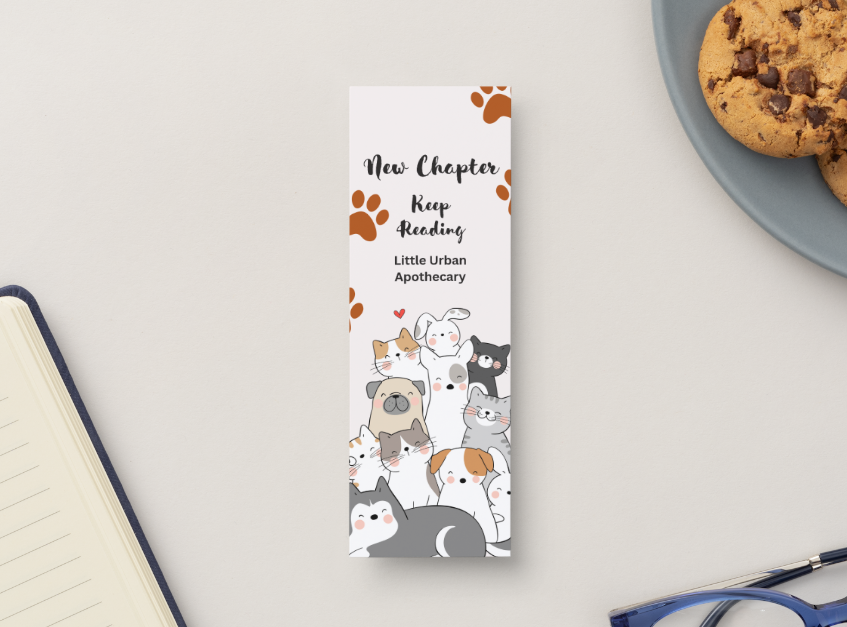 "NEW" BOOKMARK - KEEP READING WITH CATS & DOGS - Handmade