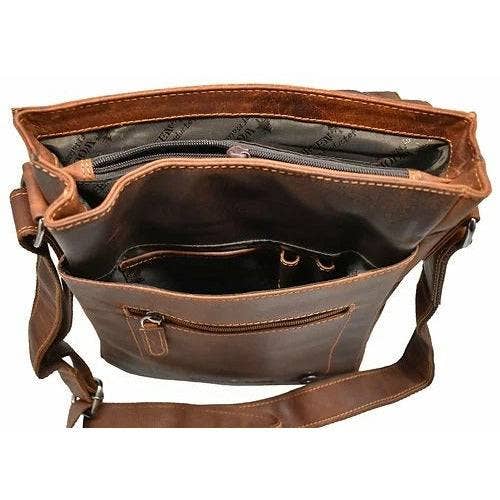 Leather Shoulder Satchel Bag – Vintage Full-Grain Leather