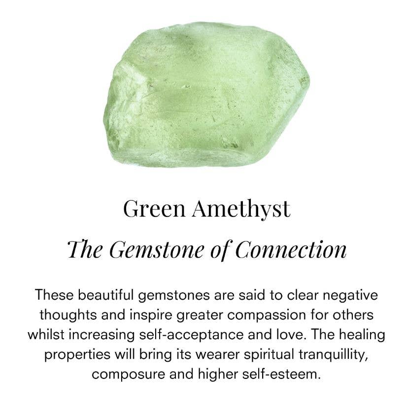 BRACELET - GREEN AMETHYST + Sterling Silver – Handcrafted Elegance