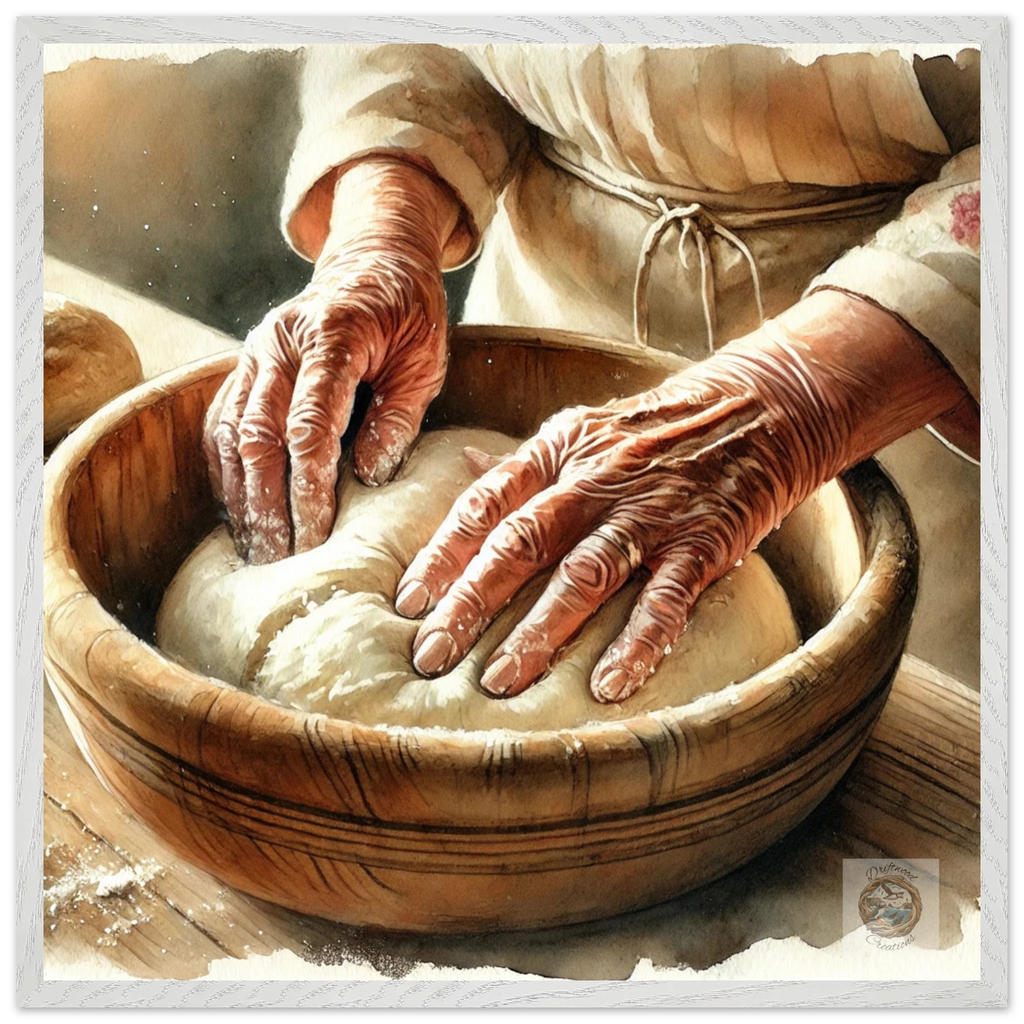 KNEADING "The Baker’s Touch" - Canvas Wrap Print  12x12″