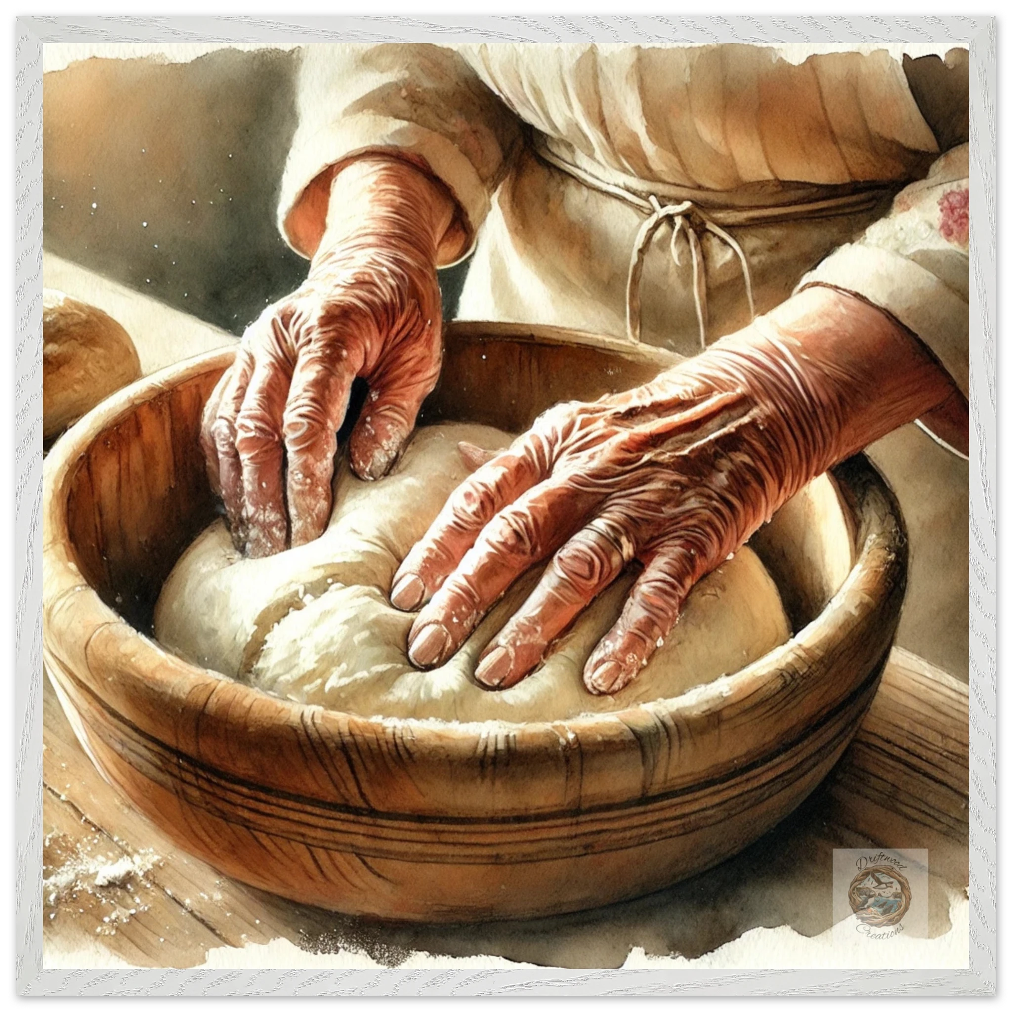 KNEADING "The Baker’s Touch" - Canvas Wrap Print  12x12″