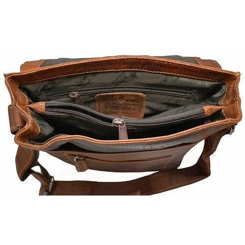 Leather Shoulder Satchel Bag – Vintage Full-Grain Leather