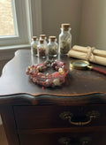 BRACELET - THREE STRAND - CZECH GLASS - AFRICAN BRASS - LAMPWORK BEADS
