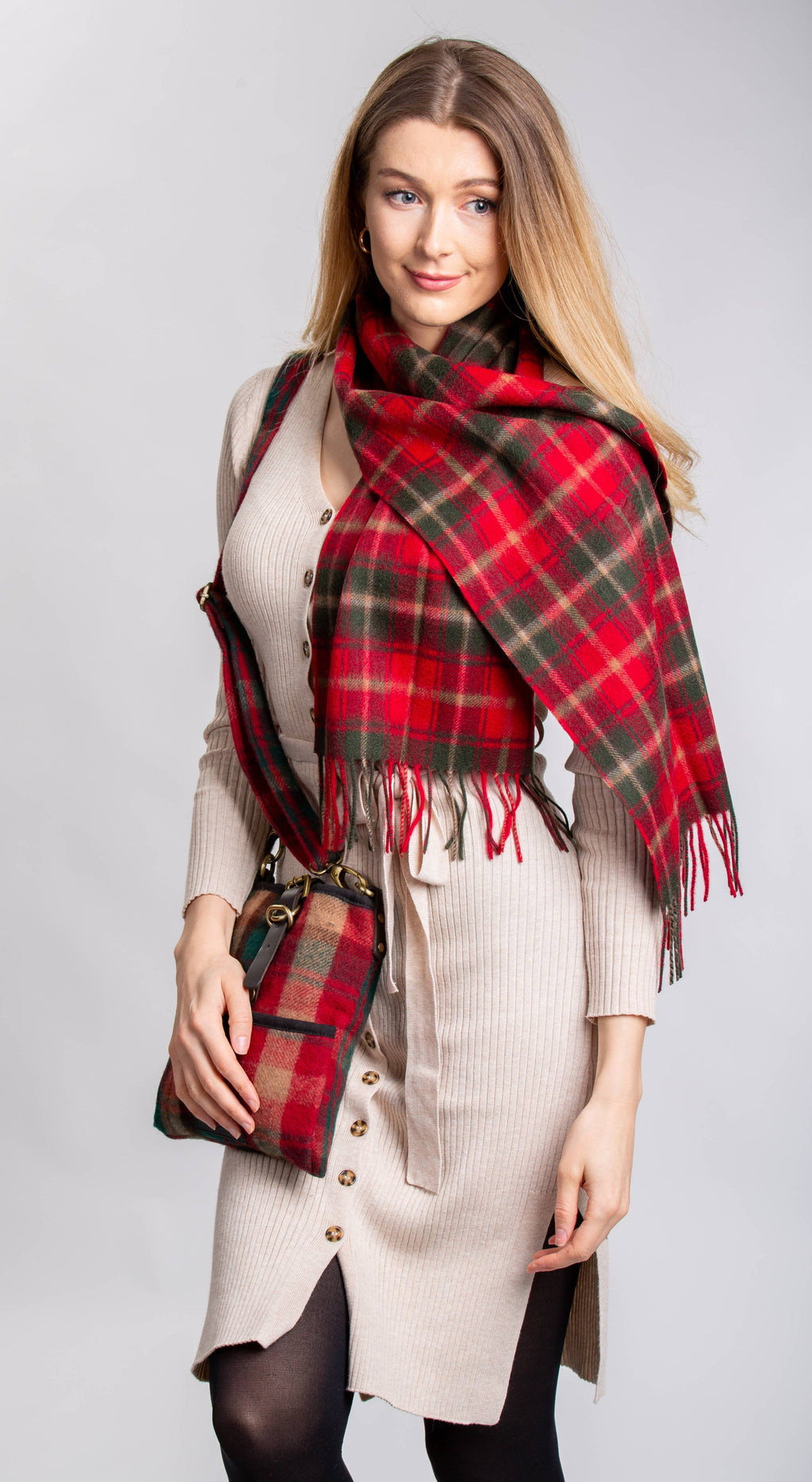 Canadian Dark Maple Lambswool Scarf