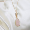 Axel // Rose Quartz Teardrop Necklace