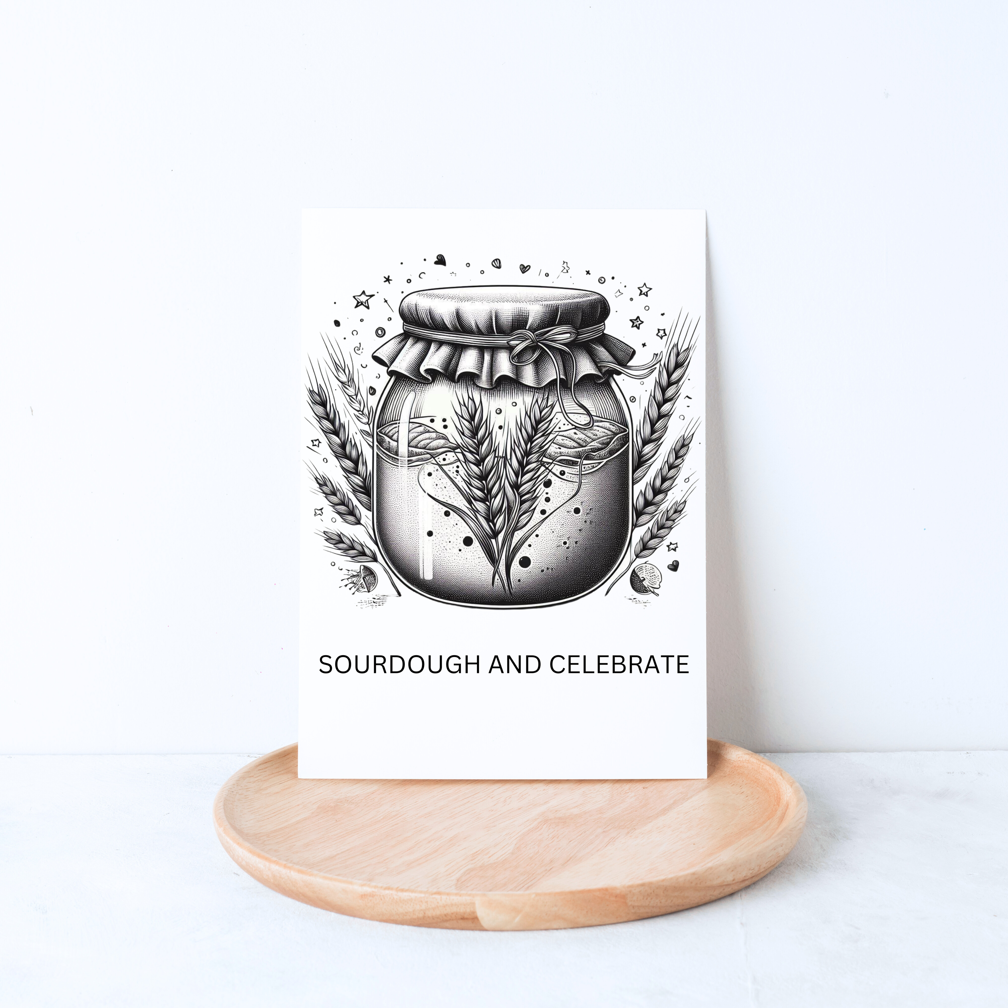 Sourdough & Celebrate Greeting Card | Blank Inside | Artisan Baking Lover Card