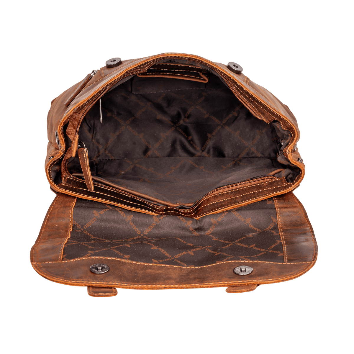 Vintage Full-Grain Leather Backpack (Handcrafted) - Brown