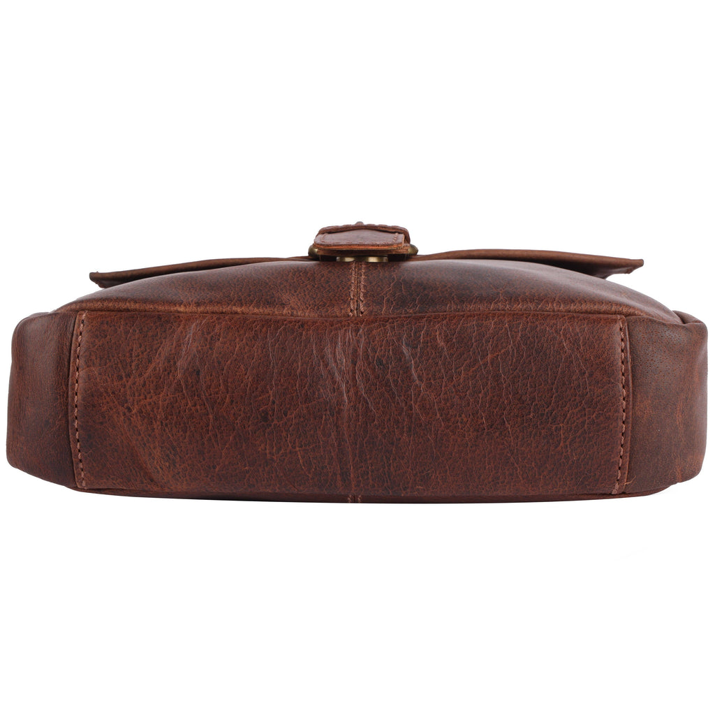 MESSENGER BAG - TIMELESS VINTAGE REAL LEATHER - Light Brown