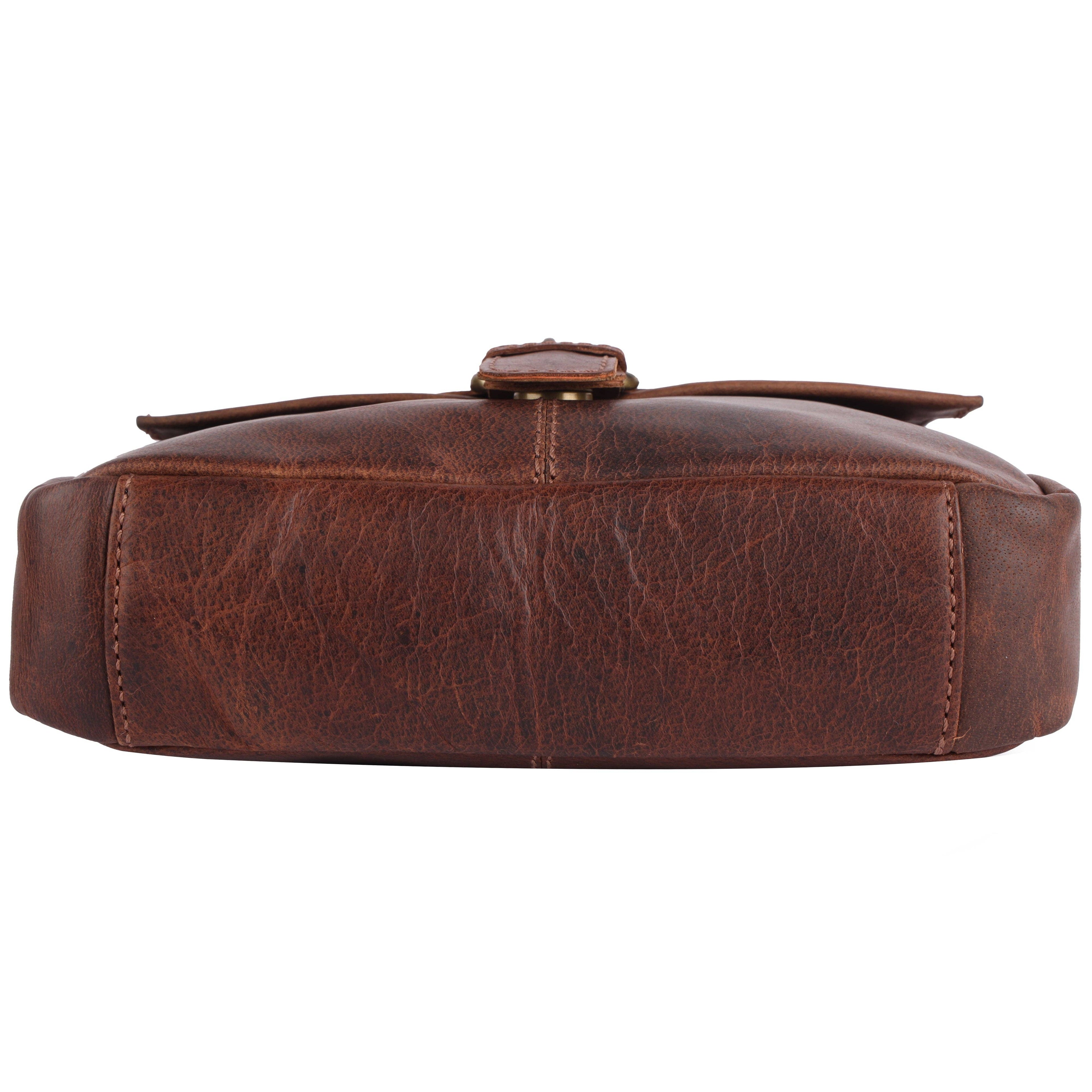 MESSENGER BAG - TIMELESS VINTAGE REAL LEATHER - Light Brown