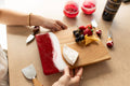 Winterberry Charcuterie Board | Acacia Wood & Resin Serving Board (Canada Day & Christmas