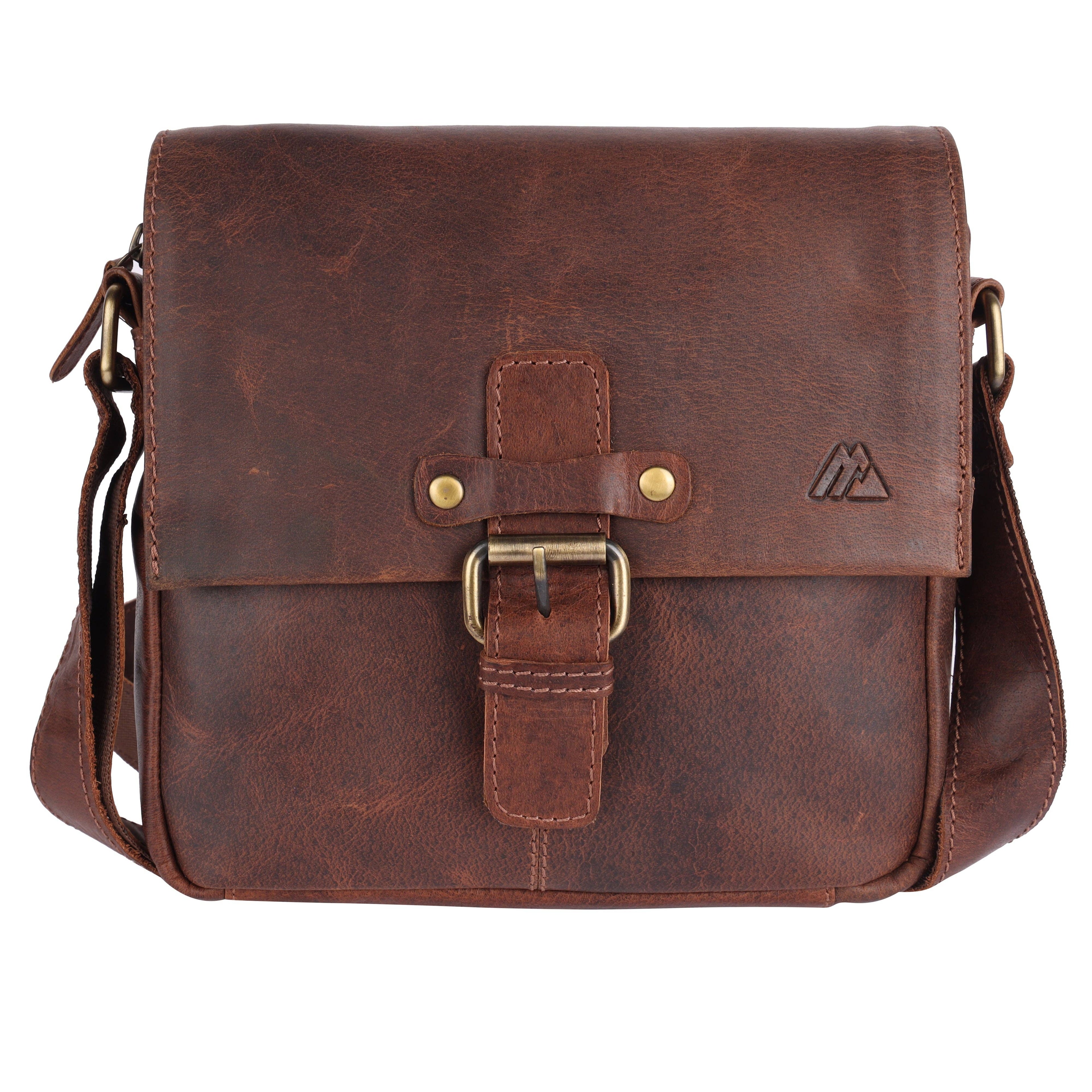 MESSENGER BAG - TIMELESS VINTAGE REAL LEATHER - Light Brown