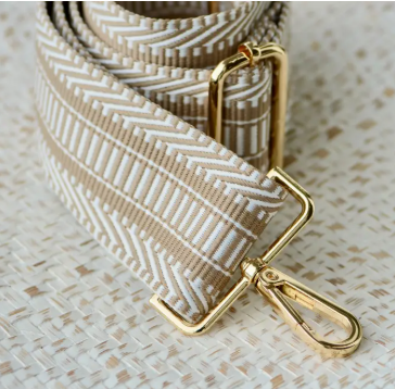CROSSBODY BAG - SAGE + CREAM BAG STRAP