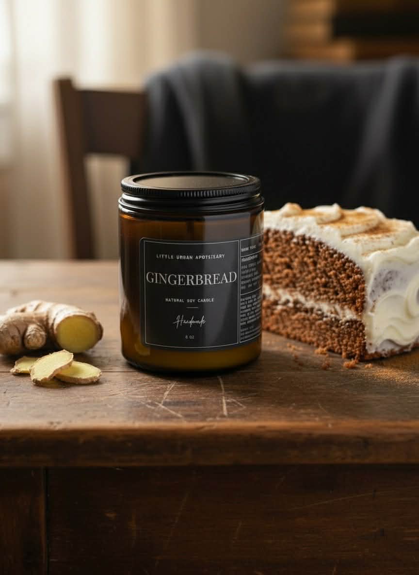 NEW - CANDLE - SOY - GINGERBREAD