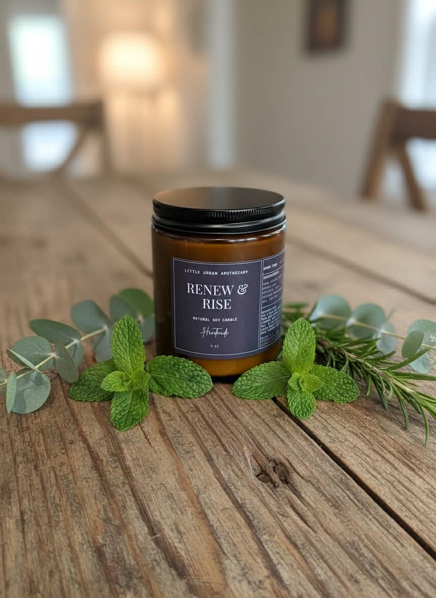 NEW - CANDLE - SOY - RENEW & RISE