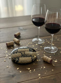 Wine Cork & Gold Leaf Resin Coasters – Rustic Luxe Decor