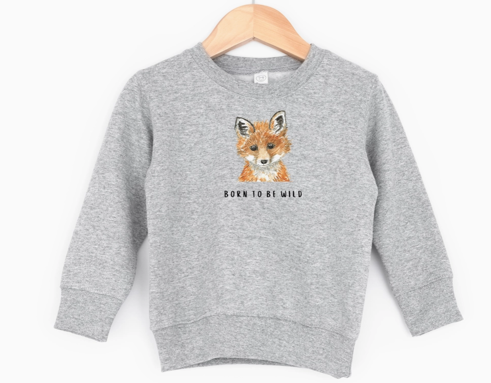 "NEW" TODDLER SWEATSHIRT - FOX - ORIGINAL ARTWORK - 3T (Toddler)