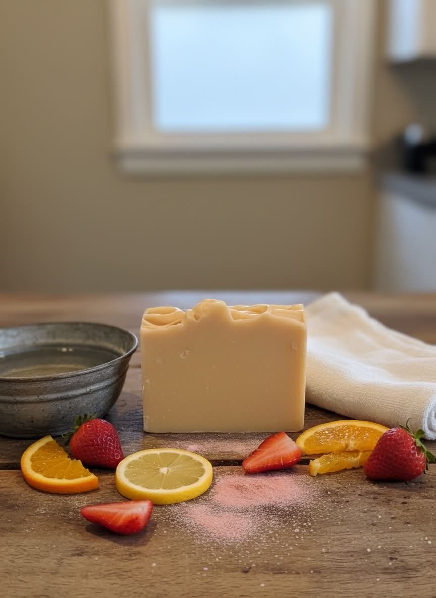 BAR SOAP - Strawberry Sunburst "Sweet Strawberry & Sparkling Citrus"