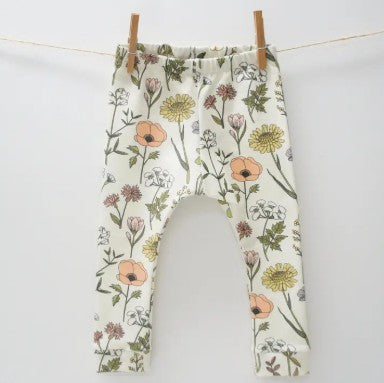 KIDS | BABY LEGGINGS - WILDFLOWERS PRINT | Chickadee Collection (3-6 Months)