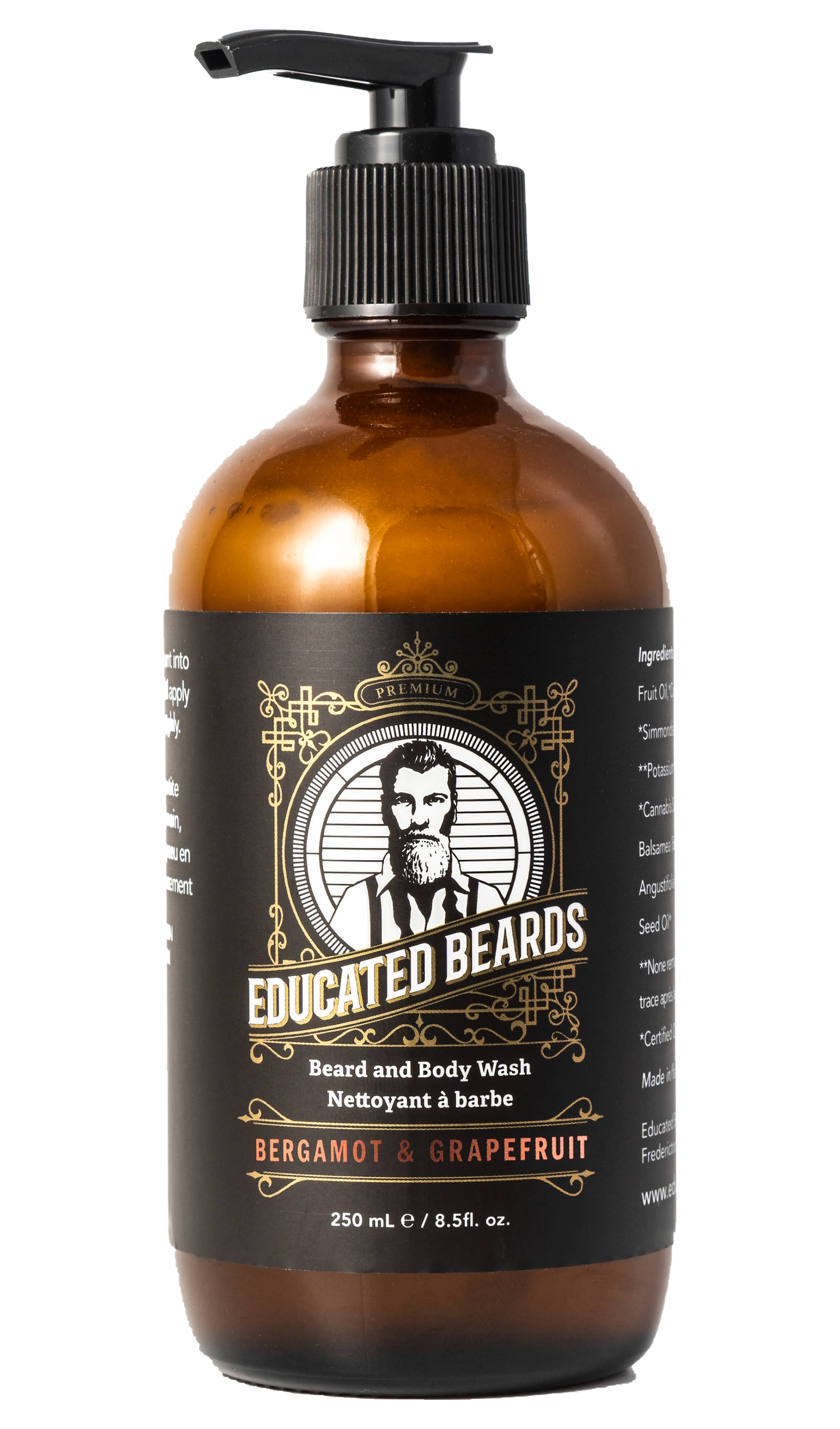 "NEW" EDUCATED BEARDS - BEARD WASH - BERGAMOT & GRAPEFRUIT