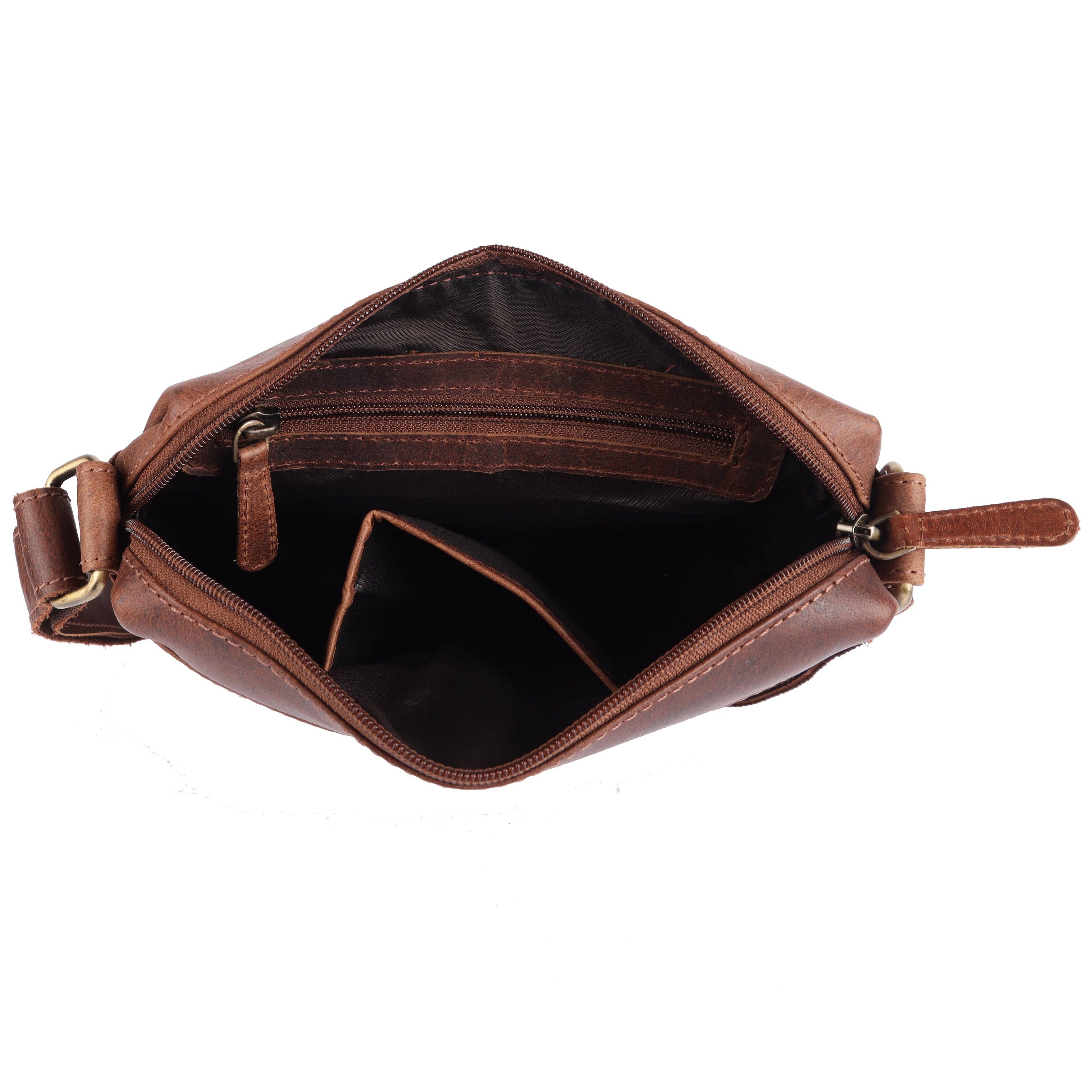 MESSENGER BAG - TIMELESS VINTAGE REAL LEATHER - Light Brown