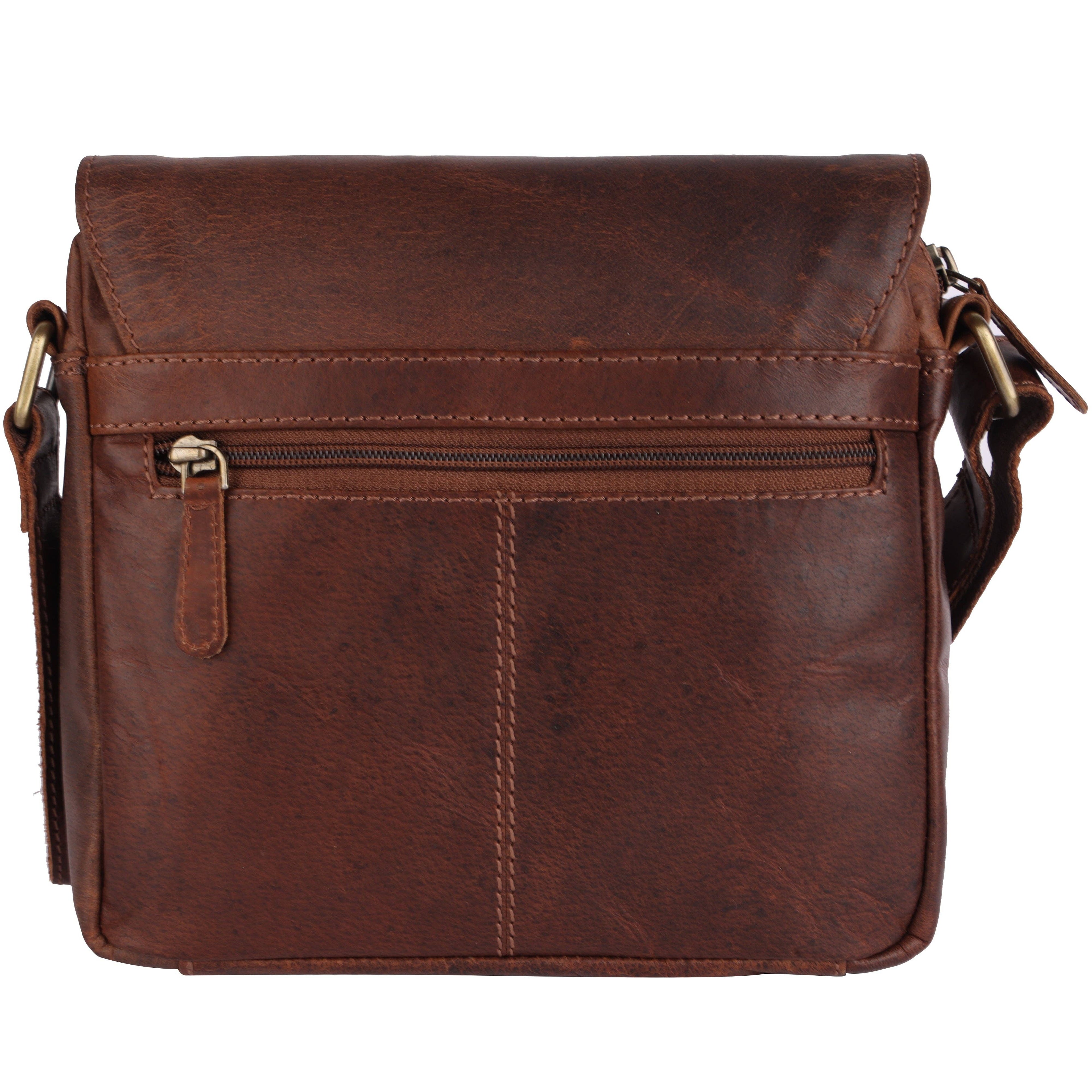 MESSENGER BAG - TIMELESS VINTAGE REAL LEATHER - Light Brown