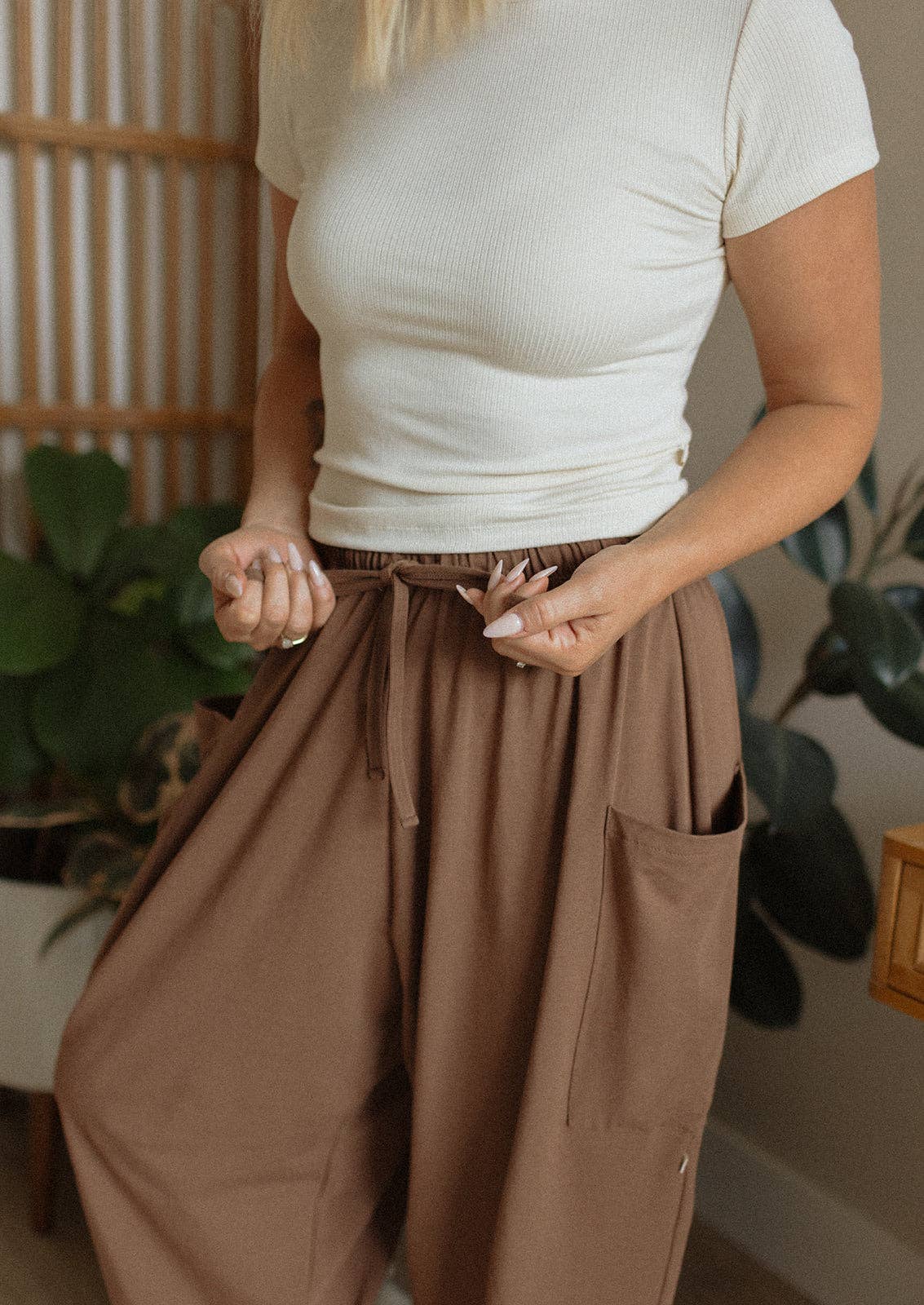 BAMBOO PANTS - Ladies - Cocoa - Size xLarge